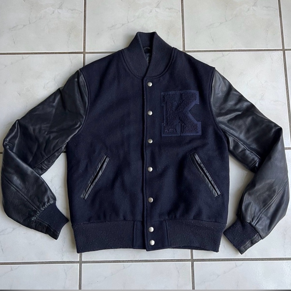 Kith Navy and Black Varsity Jacket